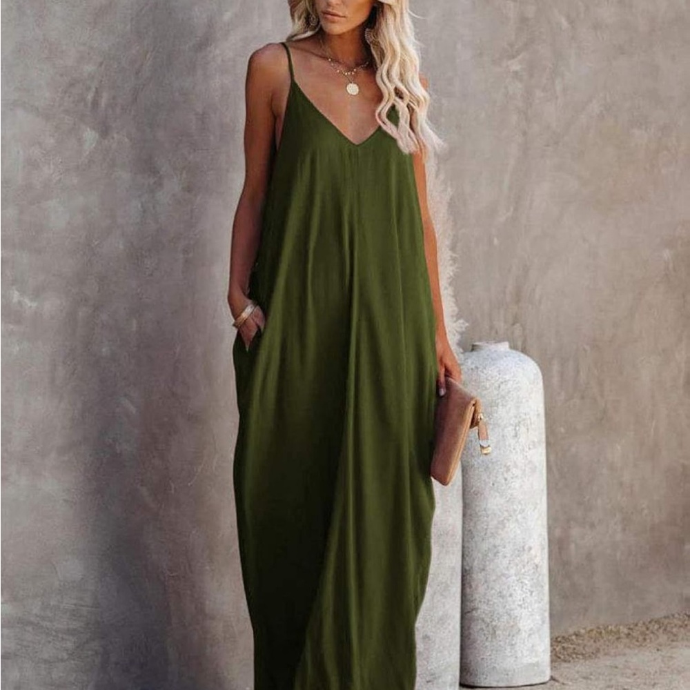 Olive Green Maxi Dress